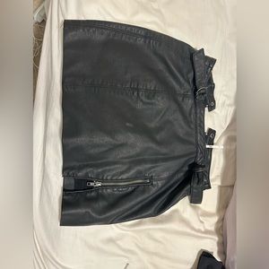 COPY - Free people faux leather black mini skirt